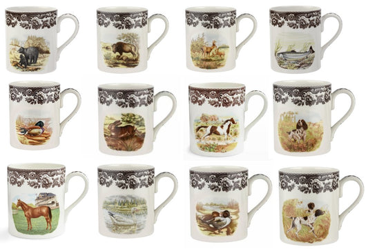 Spode Woodland Jumbo Mug set of 12- unique  Designs