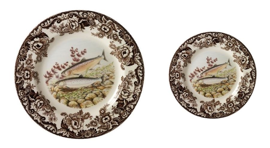 Spode Woodland Salad Plate Pacific Salmon