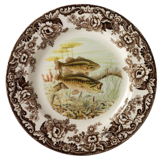 Spode Woodland DINNER  Plate Large Mouth Bass