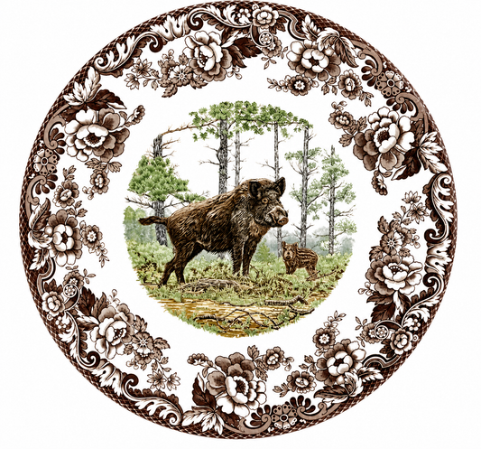 Spode Woodland Salad Plate Wild Boar