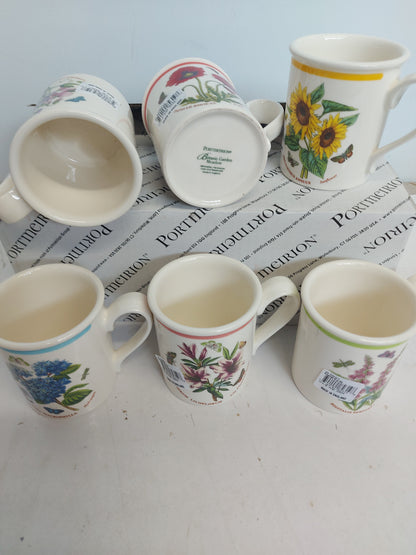 Portmeirion Botanic Garden MEADOW set of 6 Breakfast mugs
