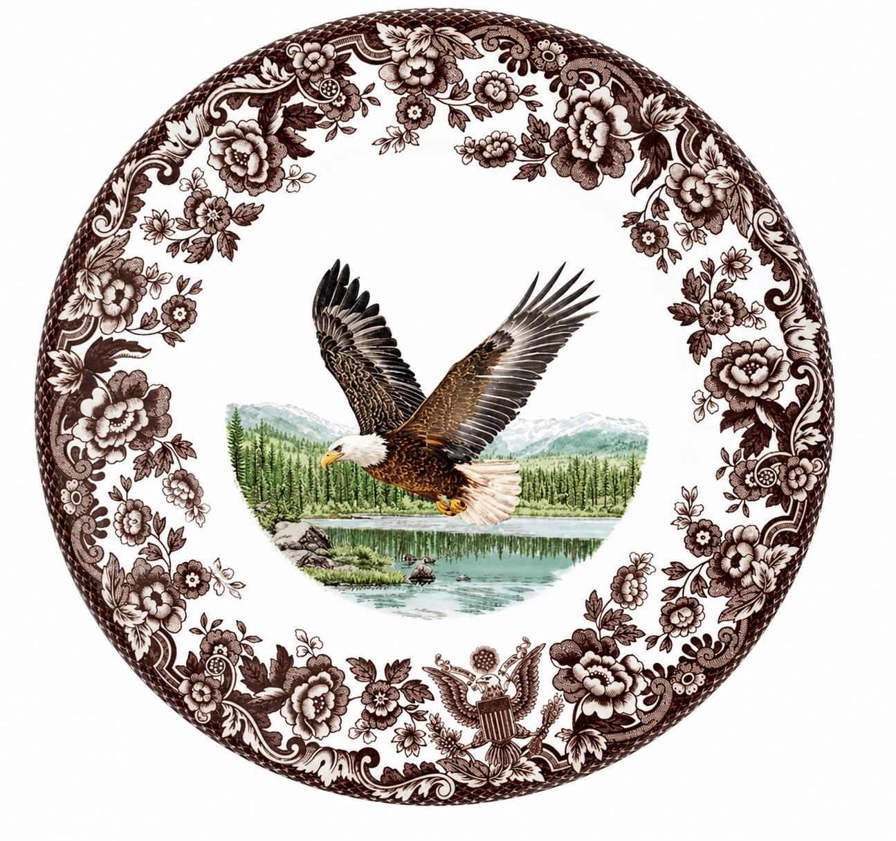 Spode Woodland Salad Plate Eagle 250th