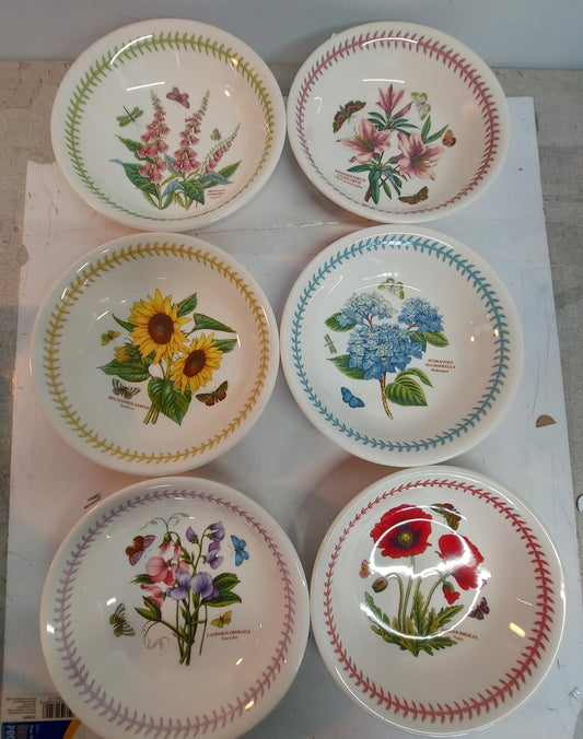 Portmeirion Botanic Garden MEADOW set of 6 pasta bowls