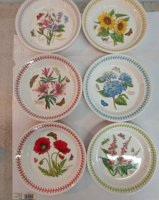 Portmeirion Botanic Garden MEADOW set of 6 Salad plates