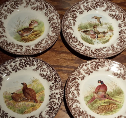 Spode Woodland Salad Plates Set of 4- 4 classic birds
