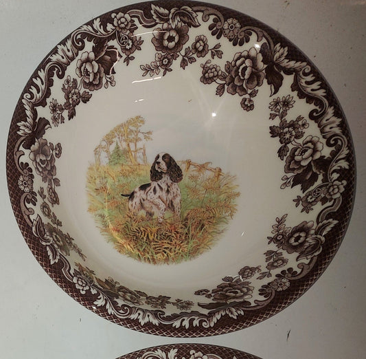 Spode Woodland Ascot Soup or  Cereal Bowl Spaniel