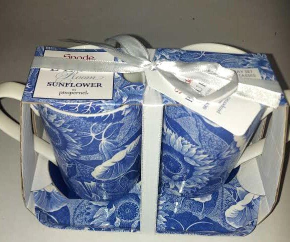 Deal- Blue Room Sunflower 3 pc mug set - Shoppedeals