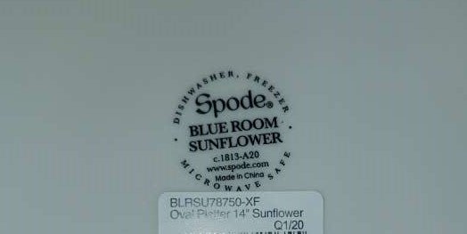 Deal- Spode Blue Room Sunflower 14" Oval Platter - Shoppedeals