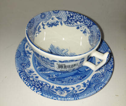 Spode Blue Italian Set Of 4 Teacups And Saucers - Shoppedeals
