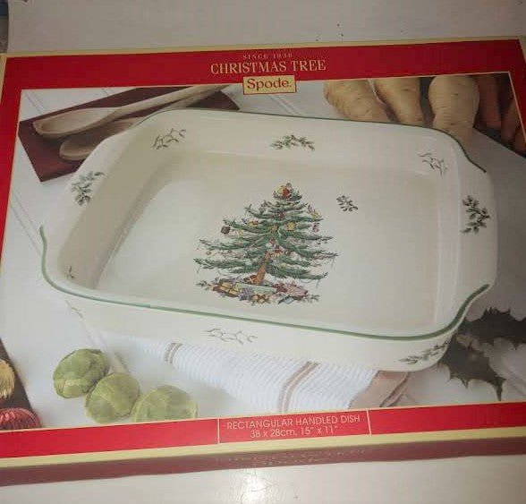 Spode Christmas Tree Baking Dish, Porcelain