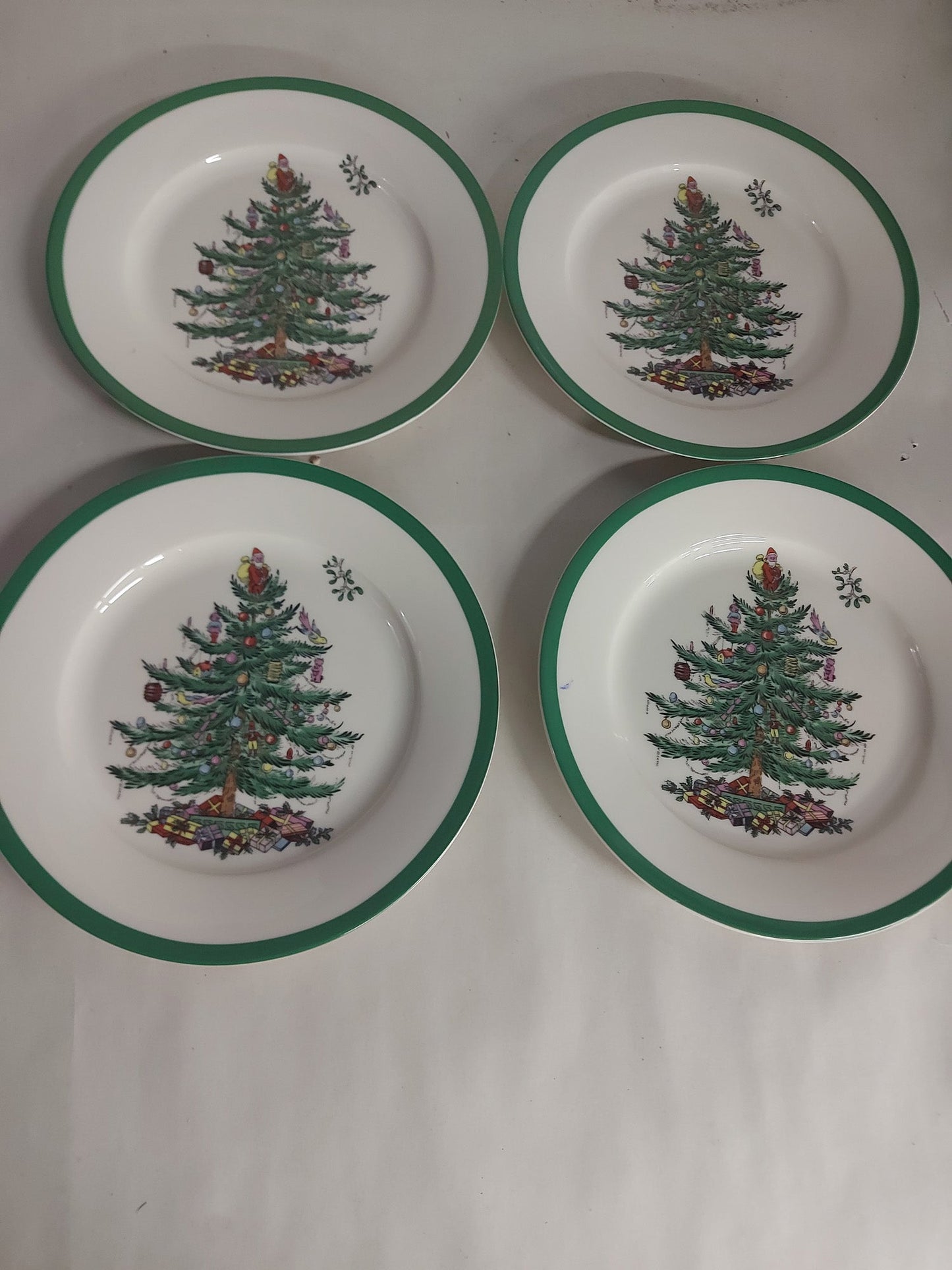 Spode Christmas Tree Set of 4 Salad Plates - Shoppedeals