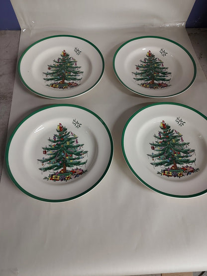 Spode Christmas Tree Set Of 8 Dinner Plates - Shoppedeals