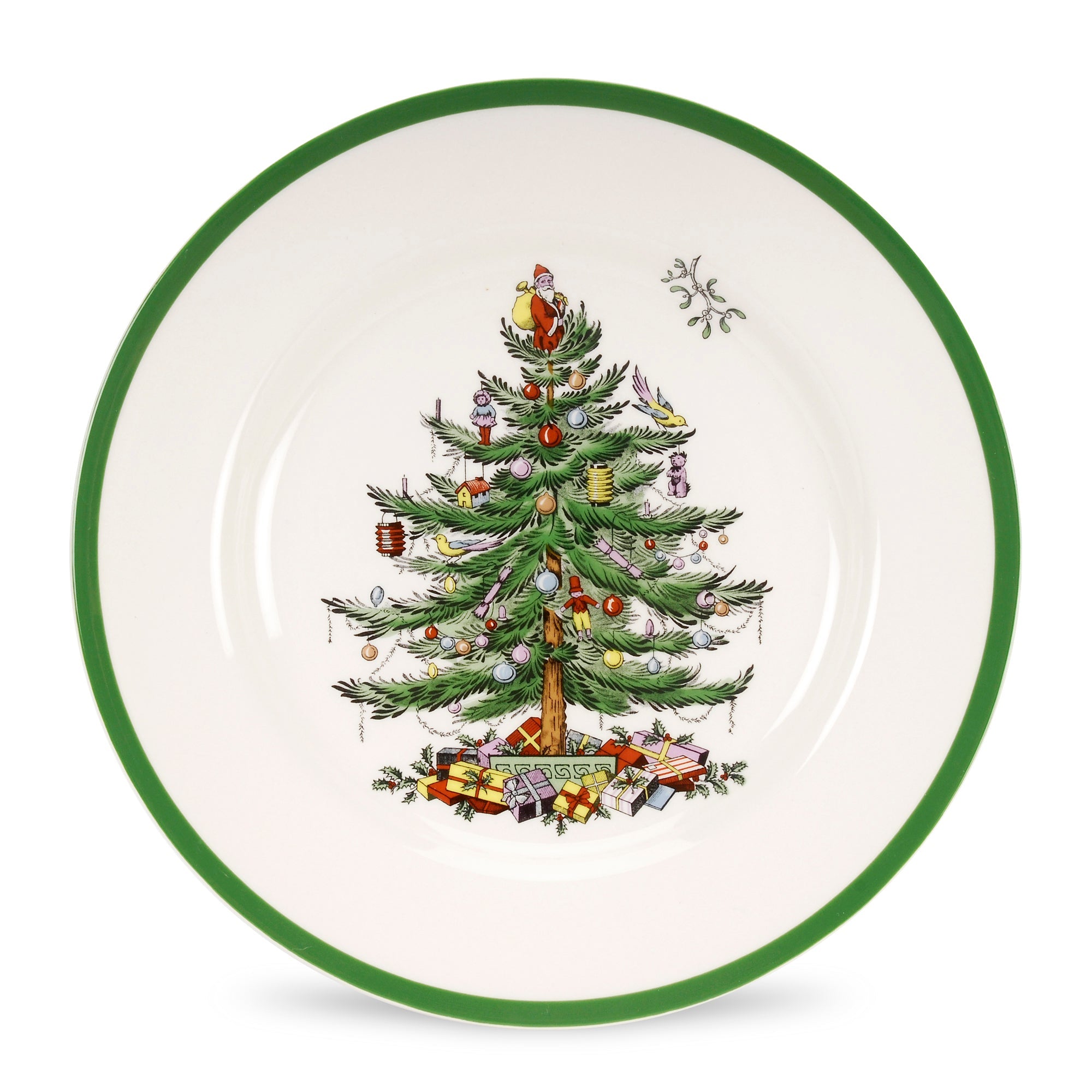 Spode Christmas Tree Set Of 8 Dinner Plates