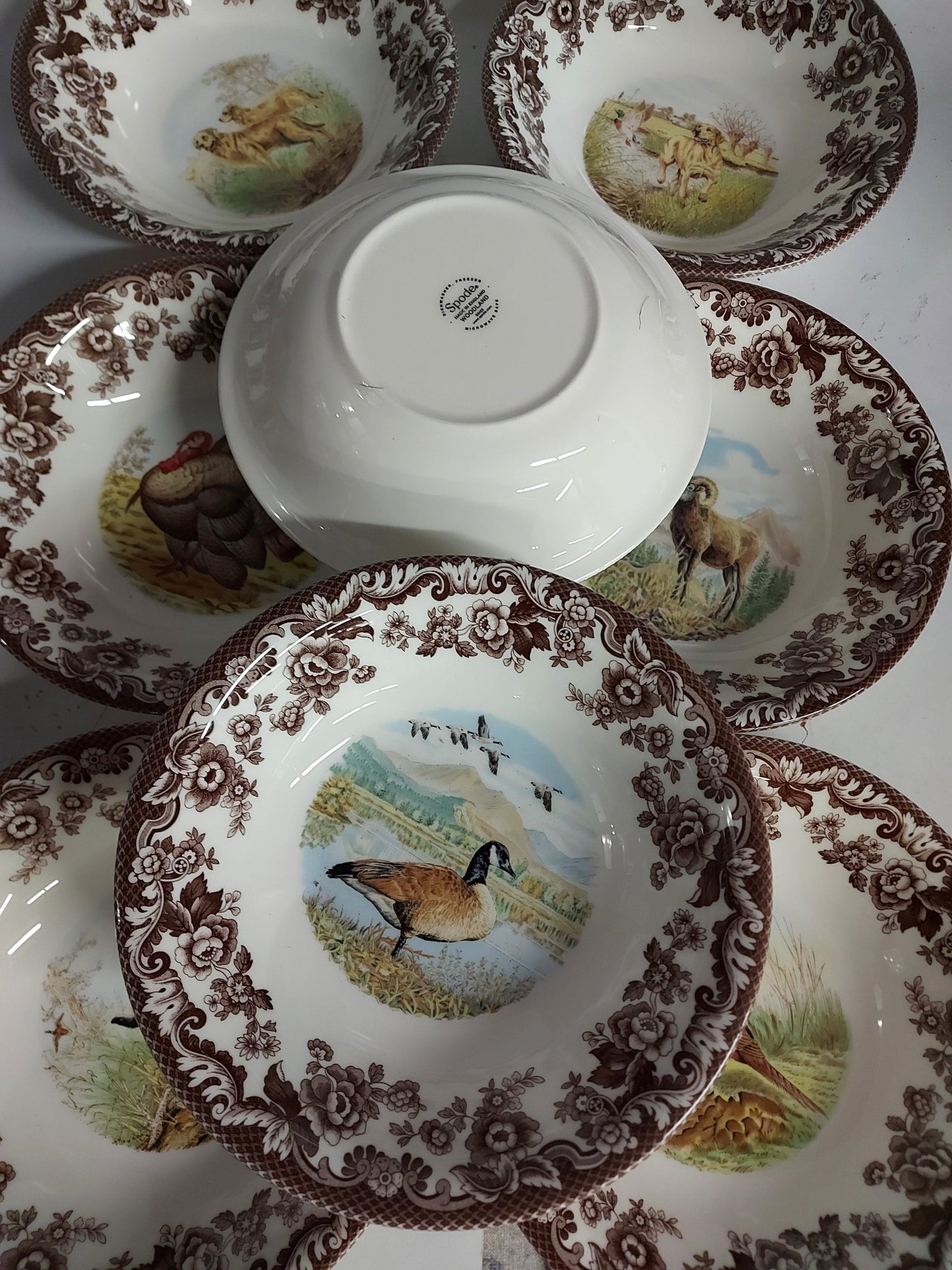 Spode Woodland Ascot Bowls set of 8 uniqiue designs - Shoppedeals