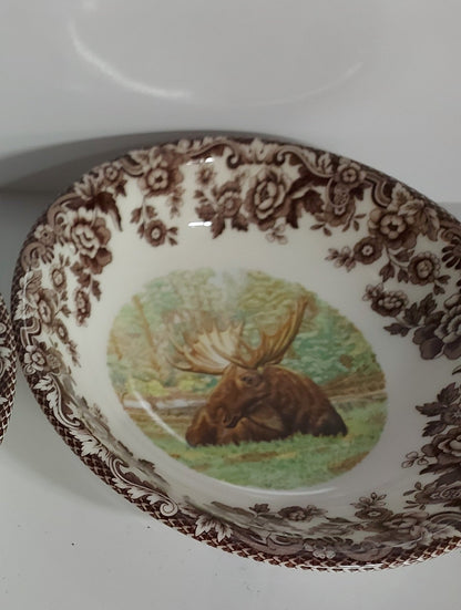 Spode Woodland Cereal Bowls- moose - Shoppedeals