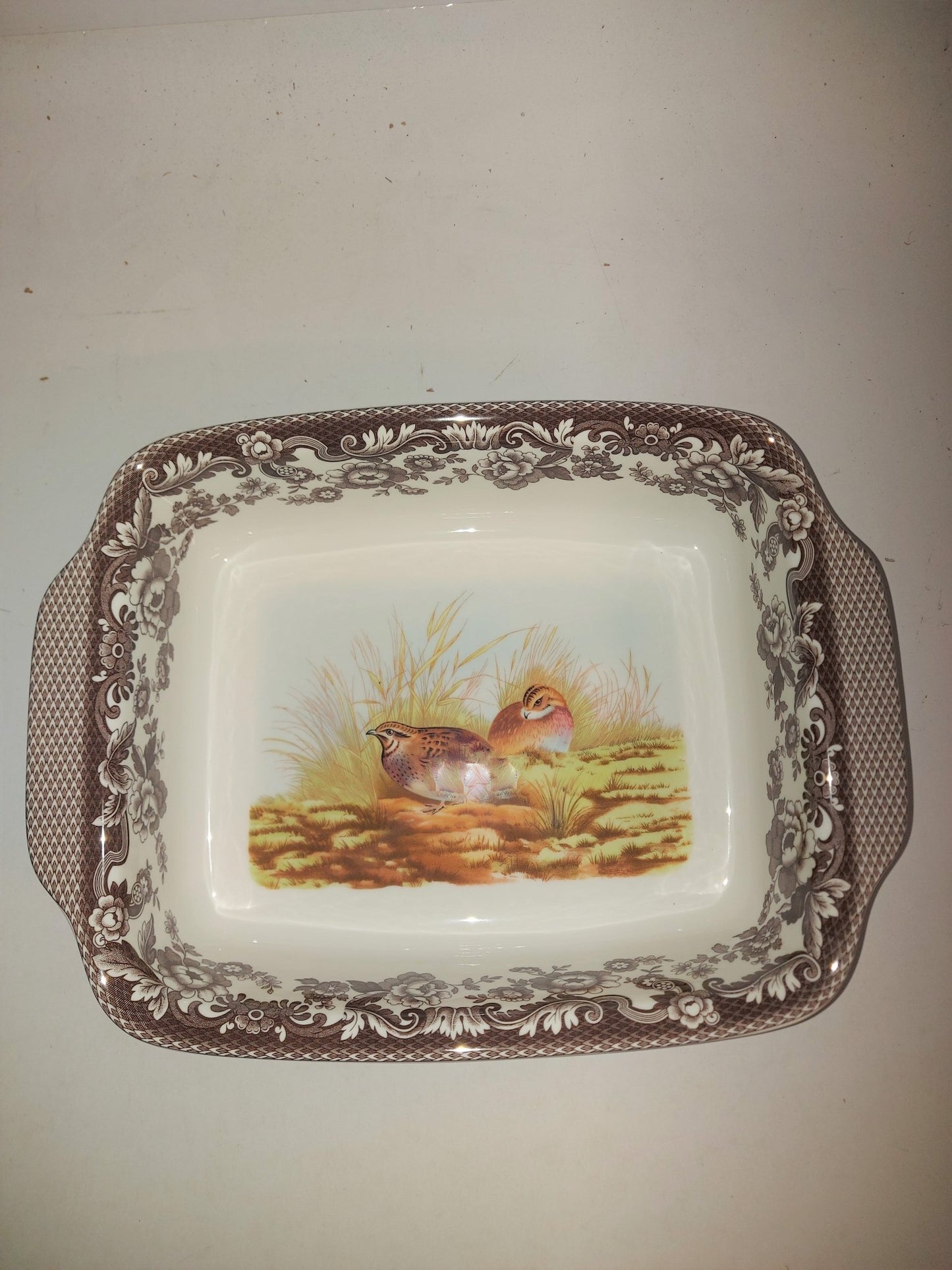 Spode Woodland Rectangle ( Lasagne) Handled Dish 12 inch x 9inch - Shoppedeals