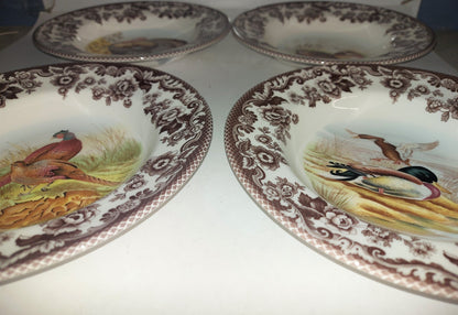 Spode Woodland Rim Soup Bowl- set of 4 different designs - Shoppedeals