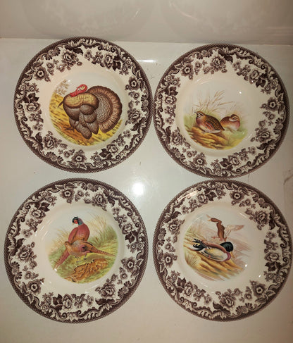 Spode Woodland Rim Soup Bowl- set of 4 different designs - Shoppedeals