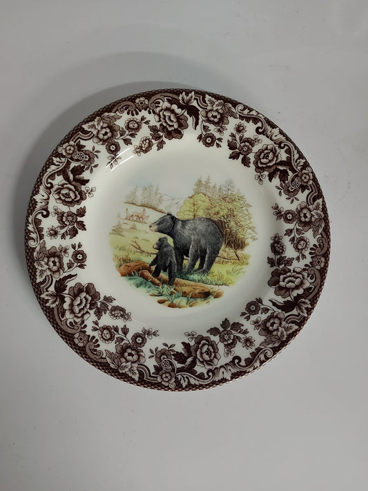 Spode Woodland Salad Plate Black Bear - Shoppedeals