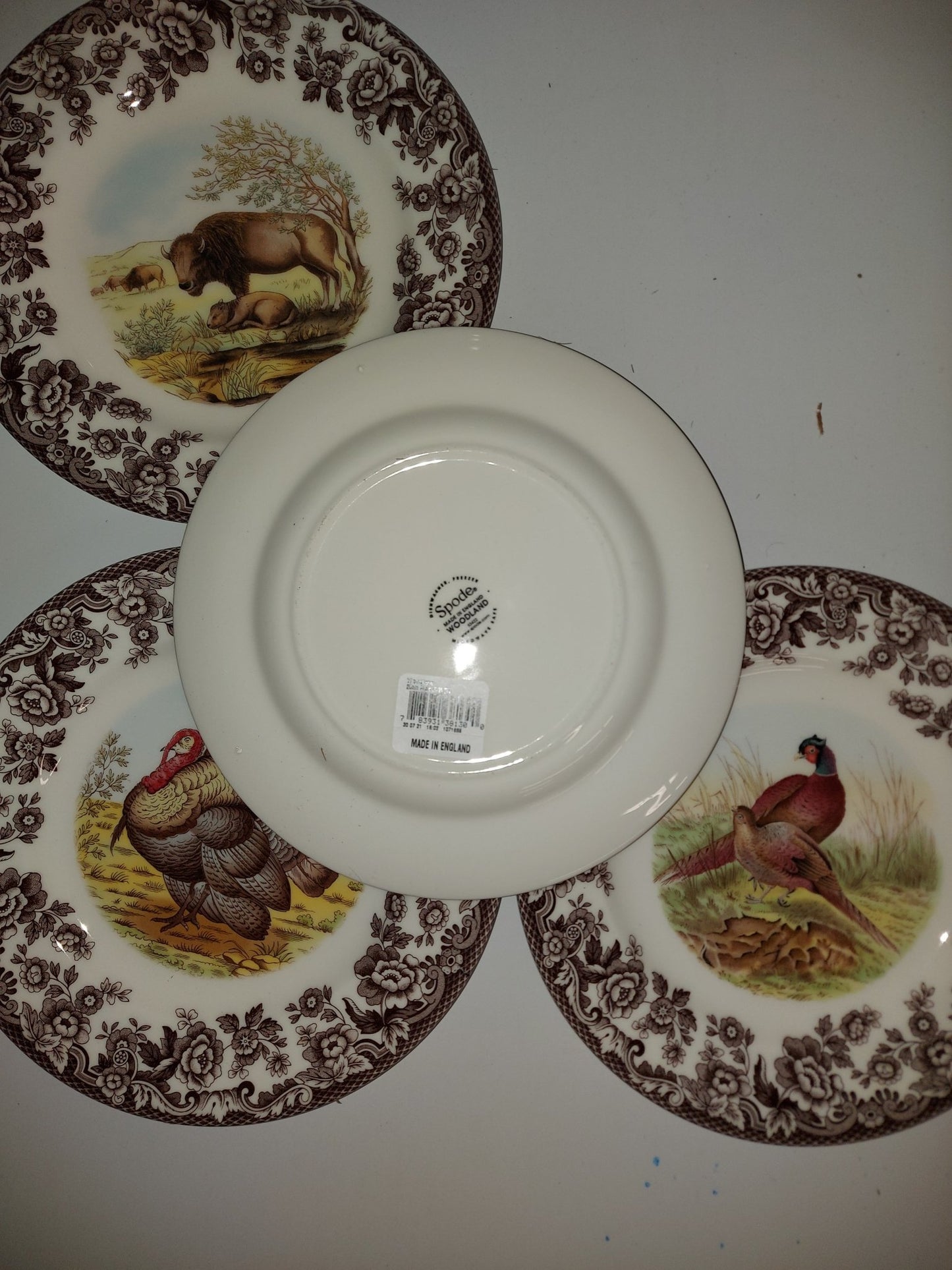 Spode Woodland Salad Plates Set of 4- includes Turkey - Shoppedeals