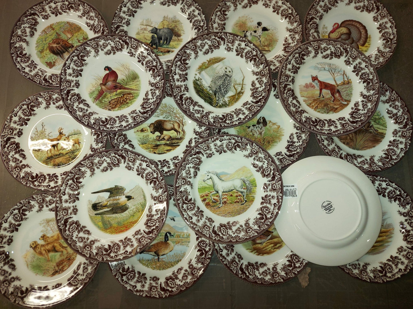 Spode Woodland set of 18 Salad Plates includes 18 Designs-WOW - Shoppedeals