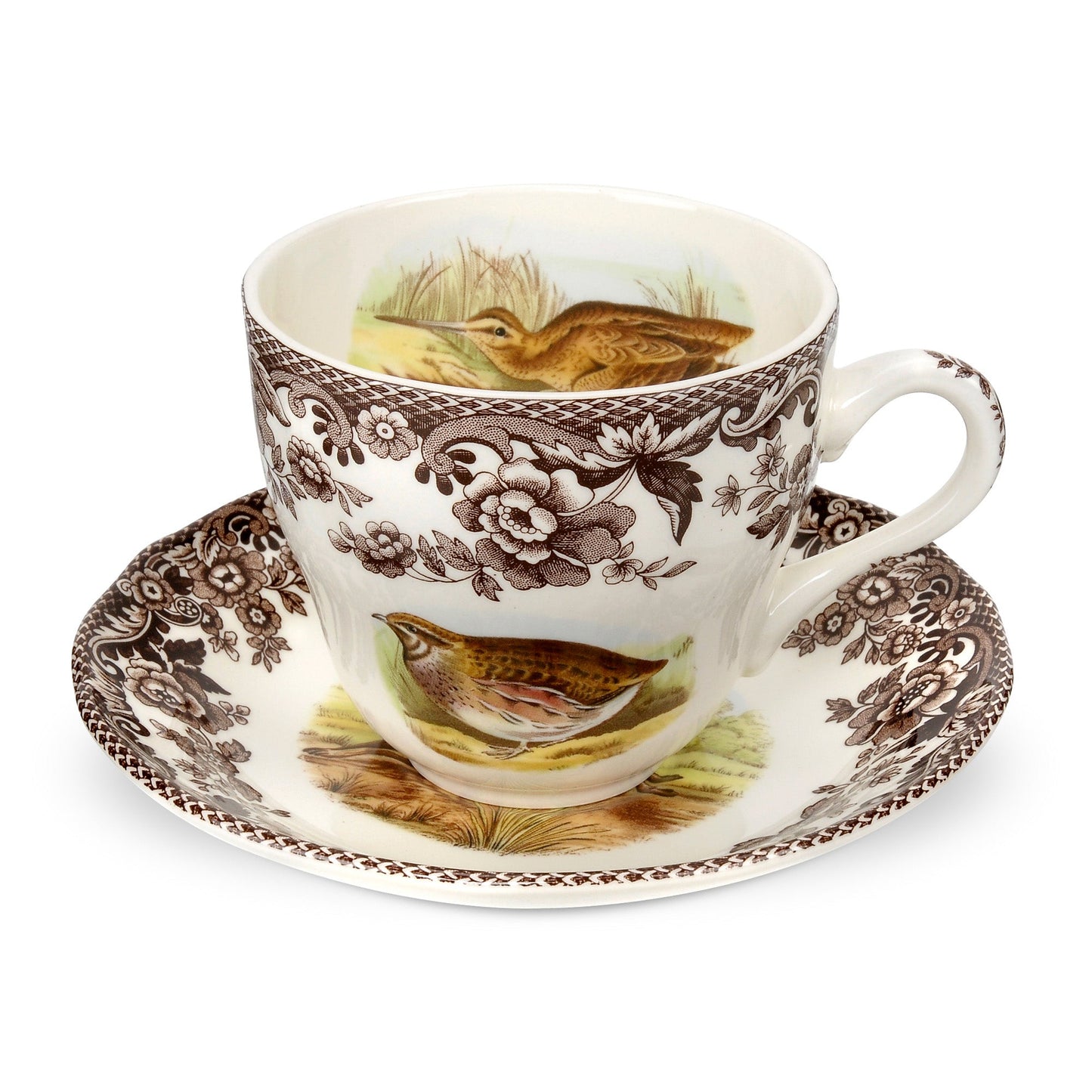 Spode Woodland Set Of 4 Teacups And Saucers- price cut - Shoppedeals