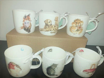 Wrendale assorted set of 6 X Mug, 11 oz. - Shoppedeals